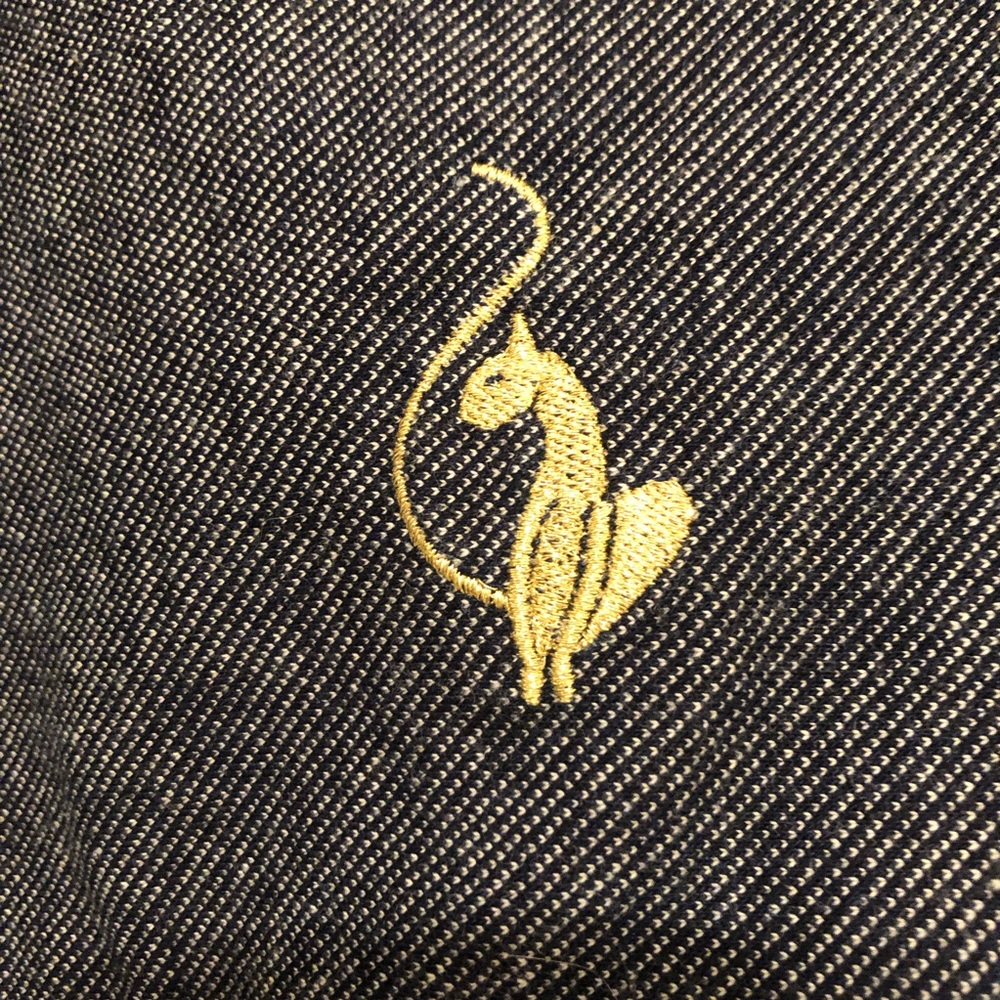 Vintage Y2K Baby Phat Dark Denim Jacket with Gold-Tone Zippers & Studs Size 2X - Picture 10 of 10